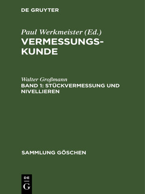 cover image of Stückvermessung und Nivellieren